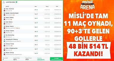 11 maçlık iddaa kuponu oynadı, 90+3'te 48 bin 514 TL kazandı