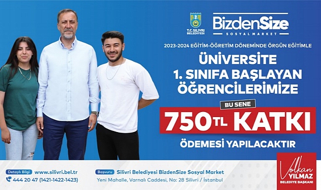 Silivri Belediyesi üniversite öğrencilerine destek
