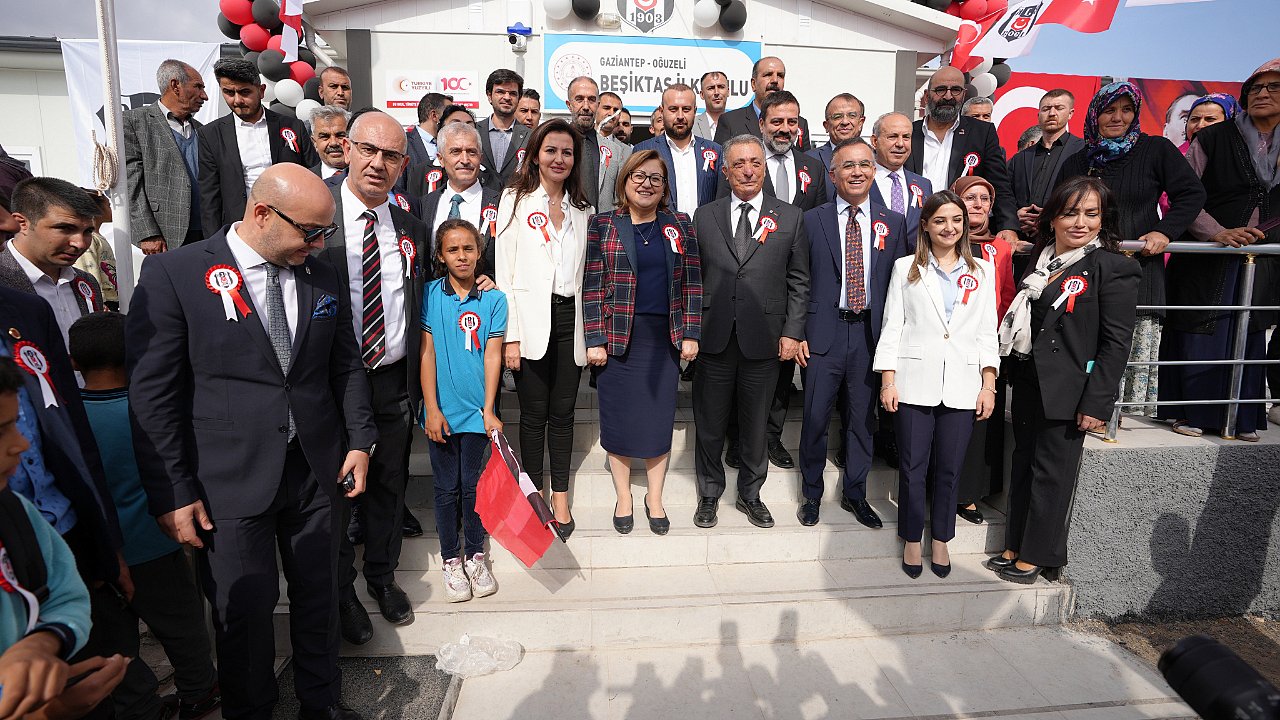 Gaziantep Oğuzeli Beşiktaş İlkokulu'nun Açılış Töreni Yapıldı