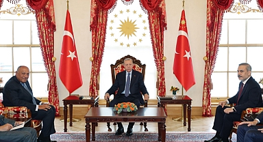 Cumhurbaşkanı Erdoğan, Mısır Dışişleri Bakanı Şukri’yi kabul etti