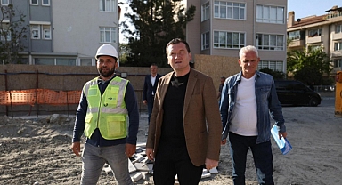 Silivri Belediye Başkanı Bora Balcıoğlu Gençlik ve Kültür Merkezi İnşaatını İnceledi