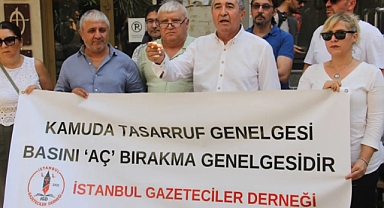 Gazeteciler Basın İlan önünde; ‘Basını Aç Bırakma Genelgesi’