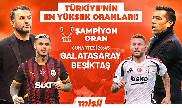 Süper Kupa’da derbi heyecanı Türkiye’nin En Yüksek Oranları ile Misli’de