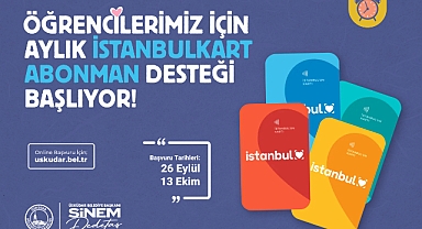 Üsküdar Belediyesi’nden Öğrencilere İstanbulkart Abonman Desteği