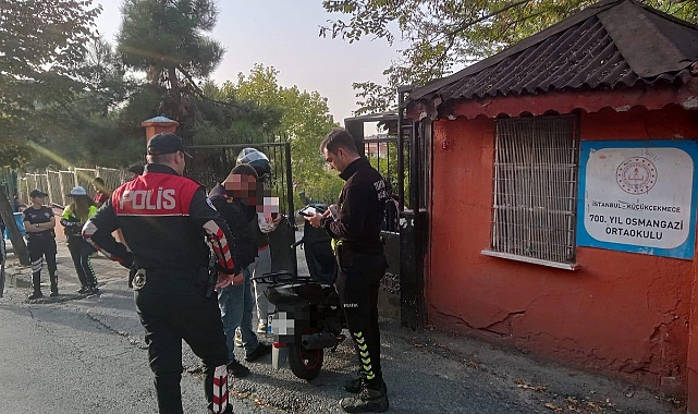 Küçükçekmece'de Güvenli Eğitim İçin Trafik Denetimleri Devam Ediyor