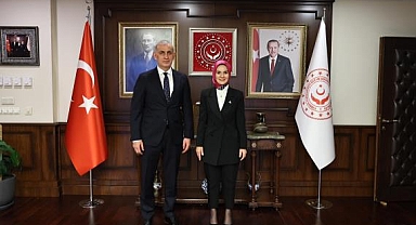 Başkan Hacıosmanoğlu'ndan Aile ve Sosyal Hizmetler Bakanımız Göktaş'a Ziyaret