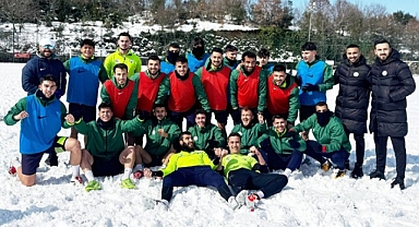 Kavacıkspor karda neşeli bir çalışma yaptı