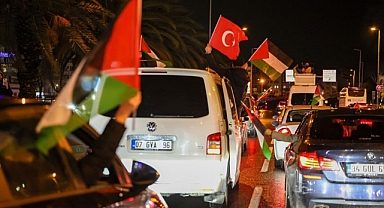 İstanbul’da, Gazze’ye destek için büyük araç konvoyu düzenlendi