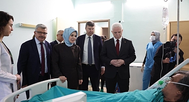 Göktaş, Maltepe Huzurevi'ndeki yangından etkilenenleri hastanede ziyaret etti