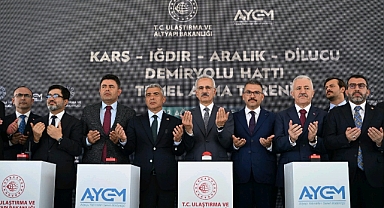 Kars-Iğdır-Aralık-Dilucu Demiryolu Hattı’nın Temeli Atıldı