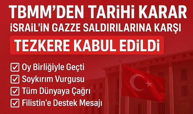 TBMM'den Tarihi Karar: İsrail'in Gazze Saldırılarına Karşı Tezkere Kabul Edildi