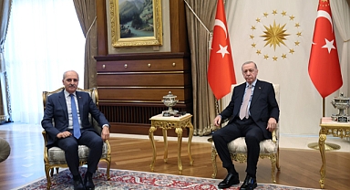 Cumhurbaşkanı Erdoğan, TBMM Başkanı Kurtulmuş’u Kabul Etti