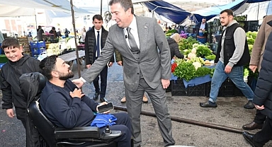 Başkan Güzel’den Perşembe Pazarı’na Sabah Ziyareti
