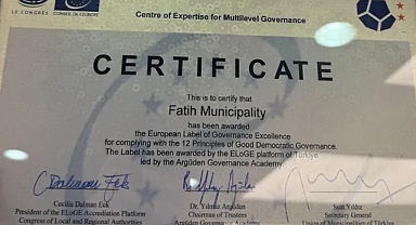 Fatih Belediyesi’ne Avrupa Yönetişim Mükemmelliği Markası