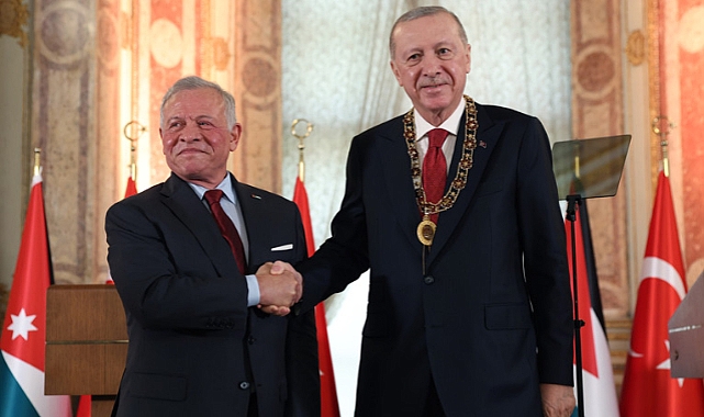 Ürdün Kralı II. Abdullah, Erdoğan’a devlet nişanı takdim etti